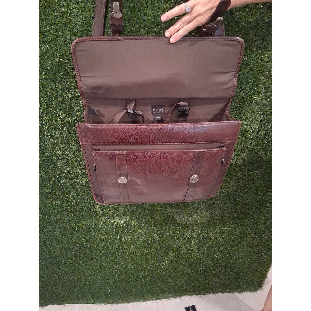 RARE VTG Wilsons Leather Pelle Studio Briefcase Messenger Bag 90s Dark Academia - Picture 13 of 15